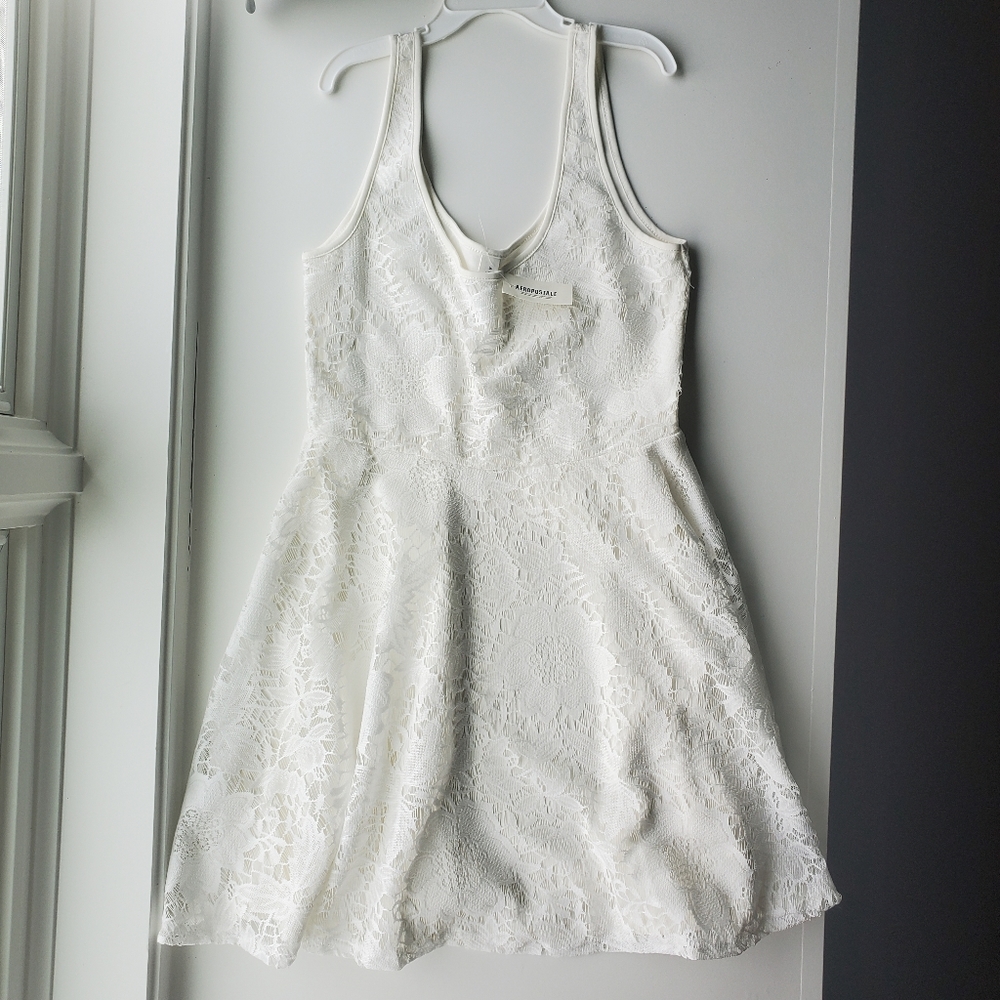 BNWT white floral lace skater dress